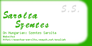 sarolta szentes business card